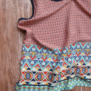 FRAICHE BY J Made in USA Aztec Tribe Boho Tank Top Shirt S